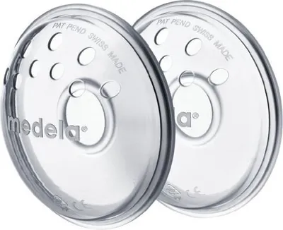 Produktbild von Medela Brustwarzenformer – Formt umgekehrte oder flache Brustwarzen zur Vorbereitung auf das Stillen – BPA-frei – Einheitsgröße für alle Mütter – 2er-Pack