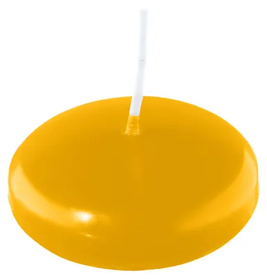 Produktbild von Schwimmkerzen Goldgelb 24 x Ø 60 mm, 20 Stück
