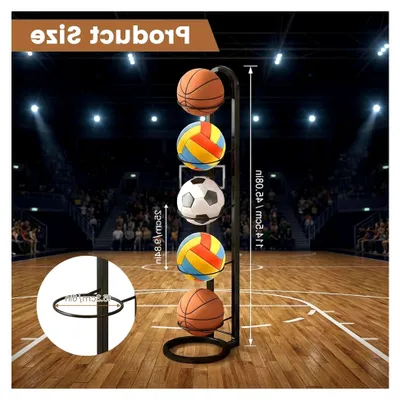 Produktbild von 5-stufiger Ballständer für die vertikale Aufbewahrung von Sportbällen