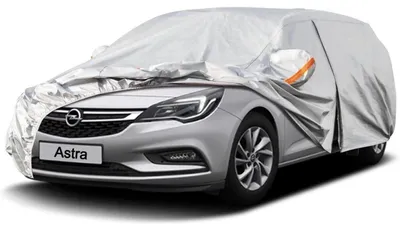 Produktbild von Autoplane Wasserdicht Atmungsaktiv für Opel Astra (2004-2025) Silber 6-Schichten Vollgarage