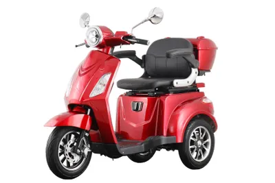 Produktbild von Elektro Seniorenmobil E-Trike Pro 1000Watt, 25 km/h rot mit Top Case - Aktiv Mobil
