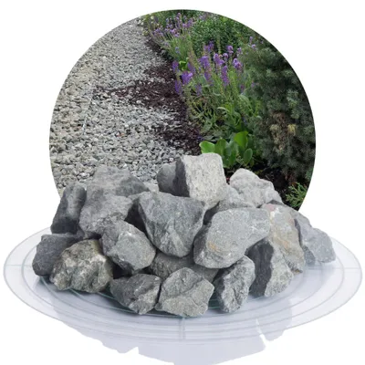 Produktbild von Schicker Mineral-Diabas Ziersplitt grau 25 kg-22-32mm