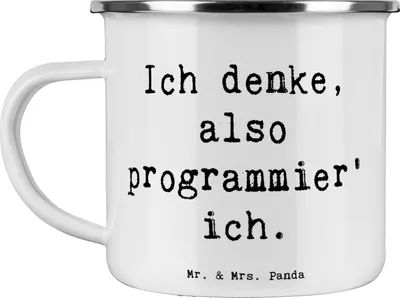 Produktbild von Mr. & Mrs. Panda Teetasse Spruch Denker Softwareentwickler - Weiß - Geschenk, Teebecher, Berufe, Programmiersprachen, Geschenke mit Herz, Softwareentwicklung, Kreativität
