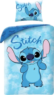 Produktbild von Baumwollbettwäscheset 140x200 Lilo und Stitch Youth blau