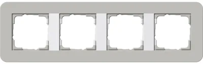 Image de GIRA Cadre de finition quadruple gris/blanc pur 0214412 (0214412)