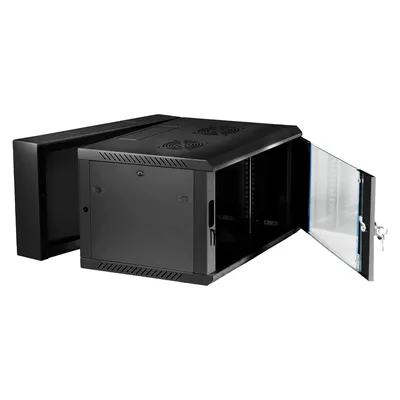 Immagine prodotto di Extralink Armadio a rack 6U 600x600 AZH nero montato a parete, a battente