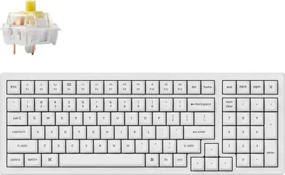Immagine prodotto di Keychron K4 Pro White, interruttore a banana K Pro full-size sostituibile a caldo, LED bianco