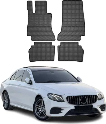 Image de Tapis de Sol pour Mercedes Classe E W213 2016-2022 Caoutchouc Noir