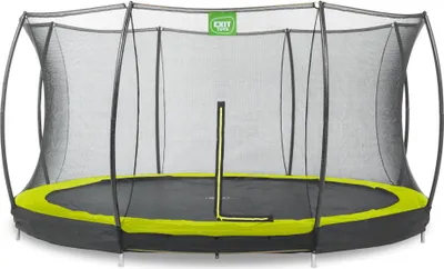 Produktbild von EXIT Silhouette Bodentrampolin ø427cm mit Sicherheitsnetz - grün