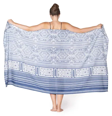 Image de Sarong polyvalent de couleur bleu indigo