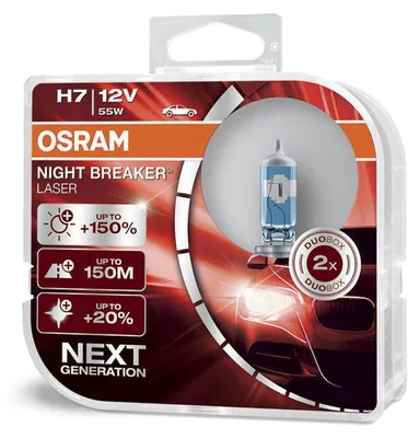 Produktbild von OSRAM NIGHT BREAKER LASER H7 PX26d 12 V/55 W (2er Box)