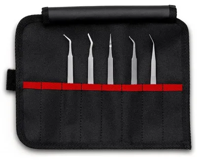 Image de Jeu de 5 pinces brucelles de précision CMS - KNIPEX - 92 00 03