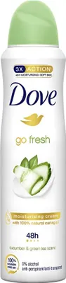 Immagine prodotto di Dove - Deodorante - Go Fresh Cetriolo e Tè Verde - Fragranza fresca e lenitiva - 250 ml - 1 pezzo