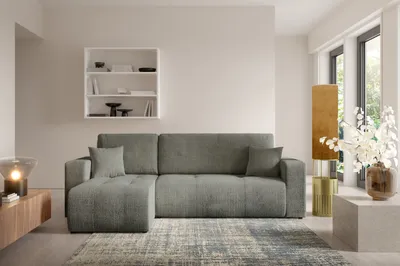 Produktbild von Furnisell Ecksofa mit Bettkasten Schlaffunktion "VERITA L", Dunkelgrau