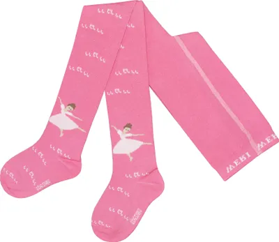 Produktbild von Kinderstrumpfhosen für Mädchen aus Baumwolle Ballerina Rosa Größe 80-86
