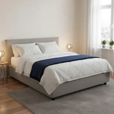 Immagine prodotto di Talamo Italia Letto Matrimoniale Ariadni 175x215 cm Grigio, Materasso Incluso Sfoderabile  Italy