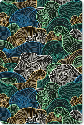 Produktbild von MuchoWow® Mauspad Mousepad Muster - Blumen - Glühen 40x60 cm - Mousepads - Maus Mat - Pad - Mausunterlage - Schreibtisch Accesoire
