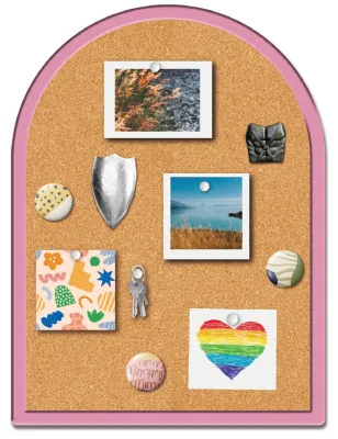 Produktbild von Rosa Kork Pinnwand mit Holzrahmen 22 x 30 cm