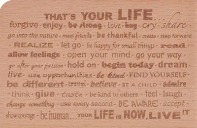Produktbild von Holzpostkarte "That's Your Life..."