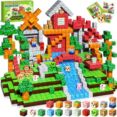 Image de Solidchoice - 150 pièces de blocs de construction magnétiques pour enfants