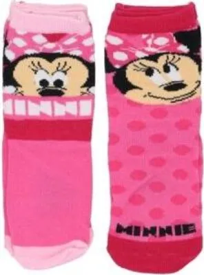 Immagine prodotto di Confortevoli calzini per bambini in confezione da 2 pezzi - accoglienti, delicati sulla pelle e ideali per tutte le stagioni Minnie Mouse a pois 31/34