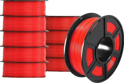 Zdjęcie produktu dla filament 3D, waga 10 kg, średnica drutu 1,75 mm, PETG czerwony