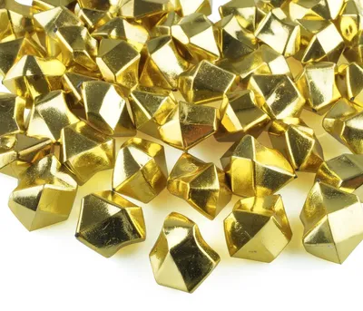 Produktbild von Kristall Eis 25 mm Gold 50 Stück Nuggets Deko Steine Kristalle Acryl