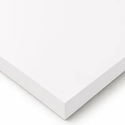 Produktbild von POKAR Tischplatte 80x80 cm 25 mm stark als Schreibtischplatte oder Esstischplatte, Weiß