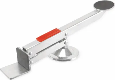 A product shot of a door and panel lifter on a white background.