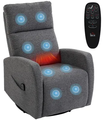 Produktbild von HOMCOM Relaxsessel Drehbarer Fernsehsessel mit Wärme und Vibrationsmassage