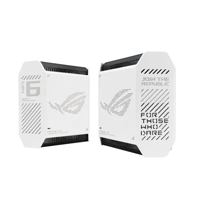 Zdjęcie produktu dla ASUS ROG Rapture GT6 (W-2-PK) Tri-band (2.4 GHz/5 GHz/5 GHz) Wi-Fi 6 (802.11ax) Biały 4 Wewnętrzne