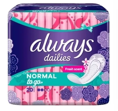 Zdjęcie produktu dla always 8006540221549 always Slipeinlagen Daily to go Normal, 20 St.