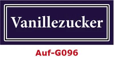 Produktbild von 150 Stück Gewürzaufkleber Vanillezucker 40x16mm Gewürzetiketten Sticker Lebensmittel (Auf-G096)