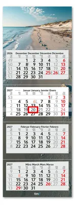 Produktbild von Timr 4-Monatskalender 2027 - Wandkalender 4 Monate I Motiv Meer I tr421
