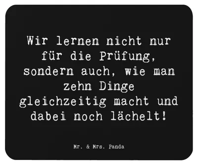 Produktbild von Mr. & Mrs. Panda Mauspad Spruch Auszubildende Lächeln - Schwarz - Geschenk, laptop, Berufserfahrung, Berufsgestaltung, Berufsausbildungsphase, Lehrlinge, Berufsalltag