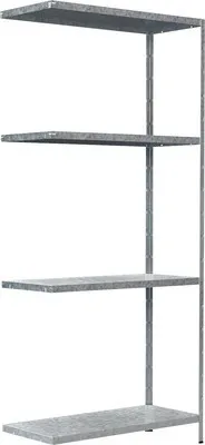 Produktbild von Steck-Anbauregal Schulte verzinkt 180x80x35 cm 4 Böden geteilte Winkelprofile Tragkraft 240 kg