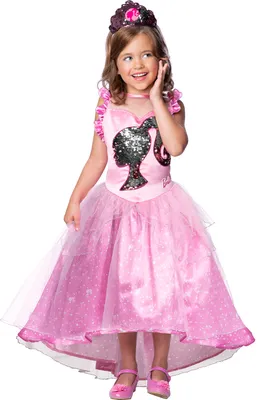 Produktbild von Barbie Puppe mit Prinzessinnenkleid, funkelnden Details und majestätischer Krone