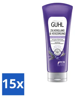 Produktbild von 15 x Guhl Silberglanz & Pflege Anti-Gelbstich Haarmaske - 200 ml - Vorteilspackung - 15 Stücke