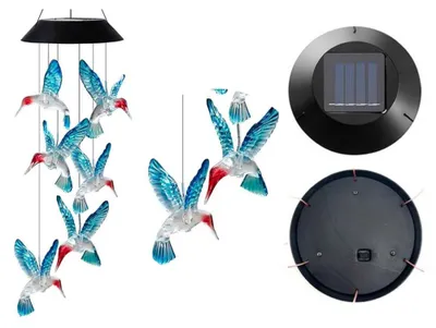 Zdjęcie produktu dla Leantoys – kolibry solarne, ptaki LED z kolorowymi światłami