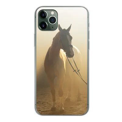 Produktbild von MuchoWow® Handyhülle Schutzhülle Hülle für iPhone 11 Pro Max Pferd - Licht - Sand Silikon Softcase Handy Hülle - Schutz