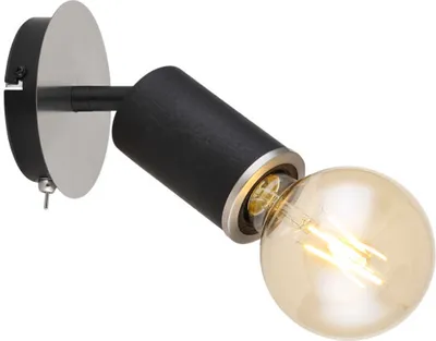 Produktbild von Wandleuchte mit Schalter Wandlampe Innen Wandstrahler Schwarz 54032-1B