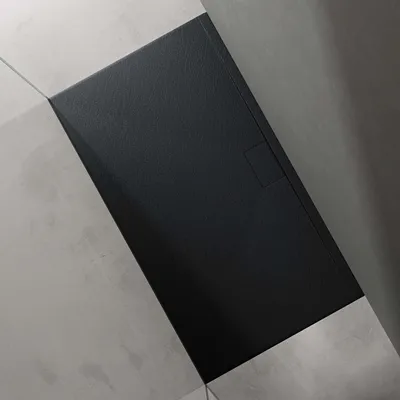 Immagine prodotto di doporro Piatto Doccia Rettangolare 90x160 cm in Resina Minerale Antracite Effetto Pietra, Ultrasottile H 3 cm Antiscivolo šC Geoma07