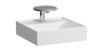 Obrázek produktu pro Umyvadlo KARTELL 460x460mm bez přepadu bez otvoru pro baterii bílé matné