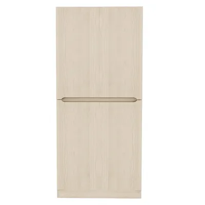 Produktbild von Kleiderschrank mit Doppeltür-Design und Kleinem Staufach 70 × 40 × 170 cm Holzfarbe
