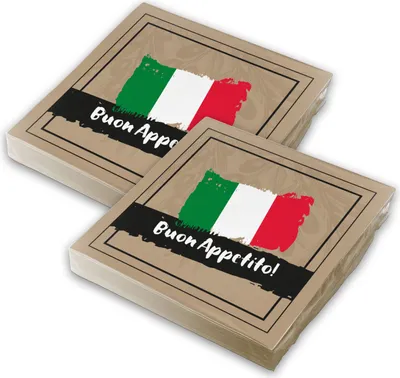 Produktbild von itenga 40x Serviette Italienisch Buon Apetito Set
