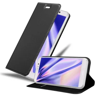 Image de Cadorabo Housse de protection pour Huawei MATE 9 Housse en noir Cover Etui Book Case Booklet