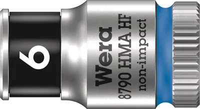 Zdjęcie produktu dla Wera 05003721001, Gniazdko, 1/4", Metryczny, 1 głowic(e), 6 mm, Stal chromowo-wanadowa
