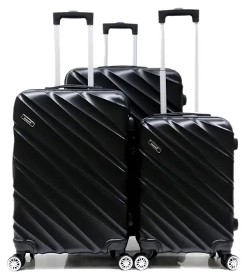 Produktbild von Reisekoffer Set 3-teilig Hartschale Trolley Handgepäck Schwarz