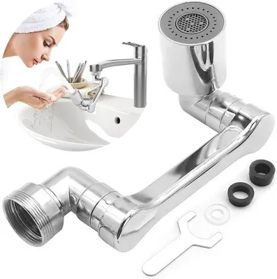 Produktbild von Famanu Draaibare Wasserhahnverlängerung - Mit Wasserfilter und 2 Modi