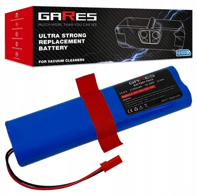 Zdjęcie produktu dla Gares Akumulator do Ariete 2713 2718 14,4V | 14,4V 2,1 Ah Li-Ion | Mocna Bateria do Robot Sprzątający | Wydajny Zamiennik Gares®